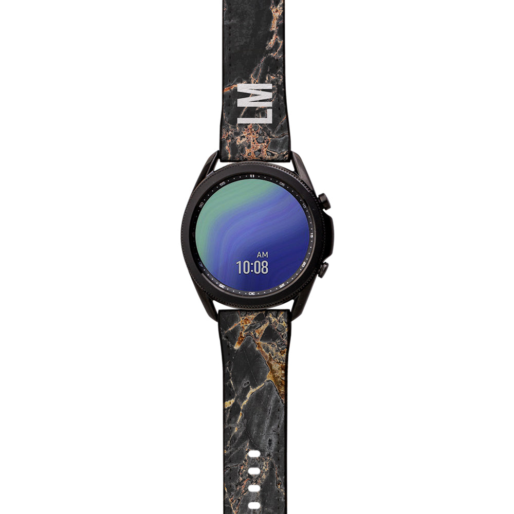 Personalised Slate Marble Samsung Galaxy Watch3 Strap