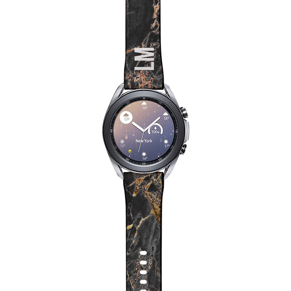 Personalised Slate Marble Samsung Galaxy Watch3 Strap