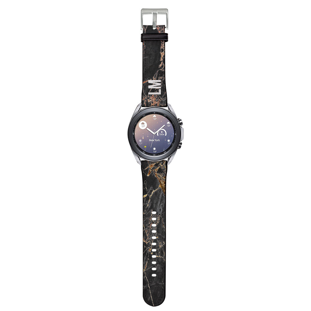 Personalised Slate Marble Samsung Galaxy Watch3 Strap