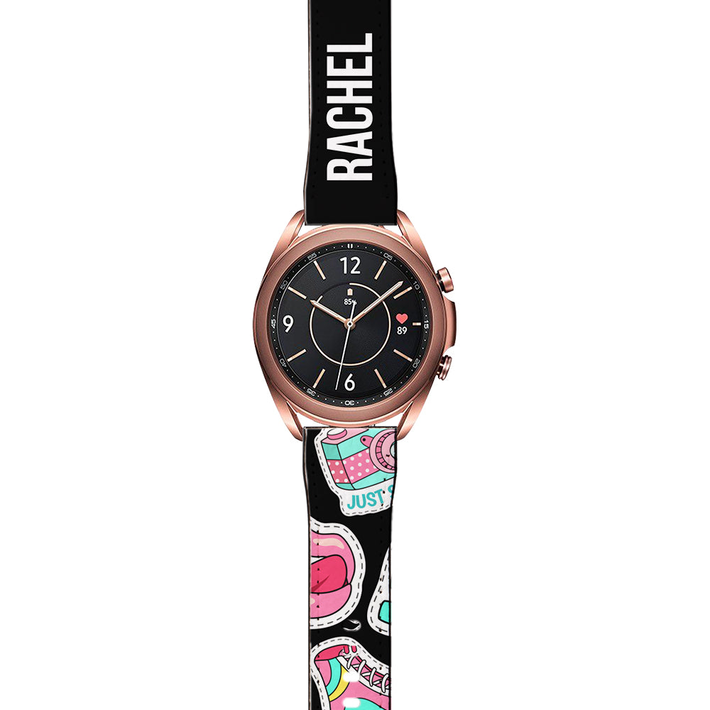 Personalised Sticker Name Samsung Galaxy Watch3 Strap