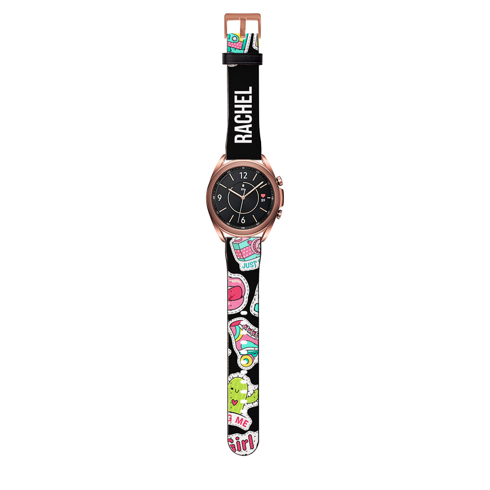 Personalised Sticker Name Samsung Galaxy Watch3 Strap