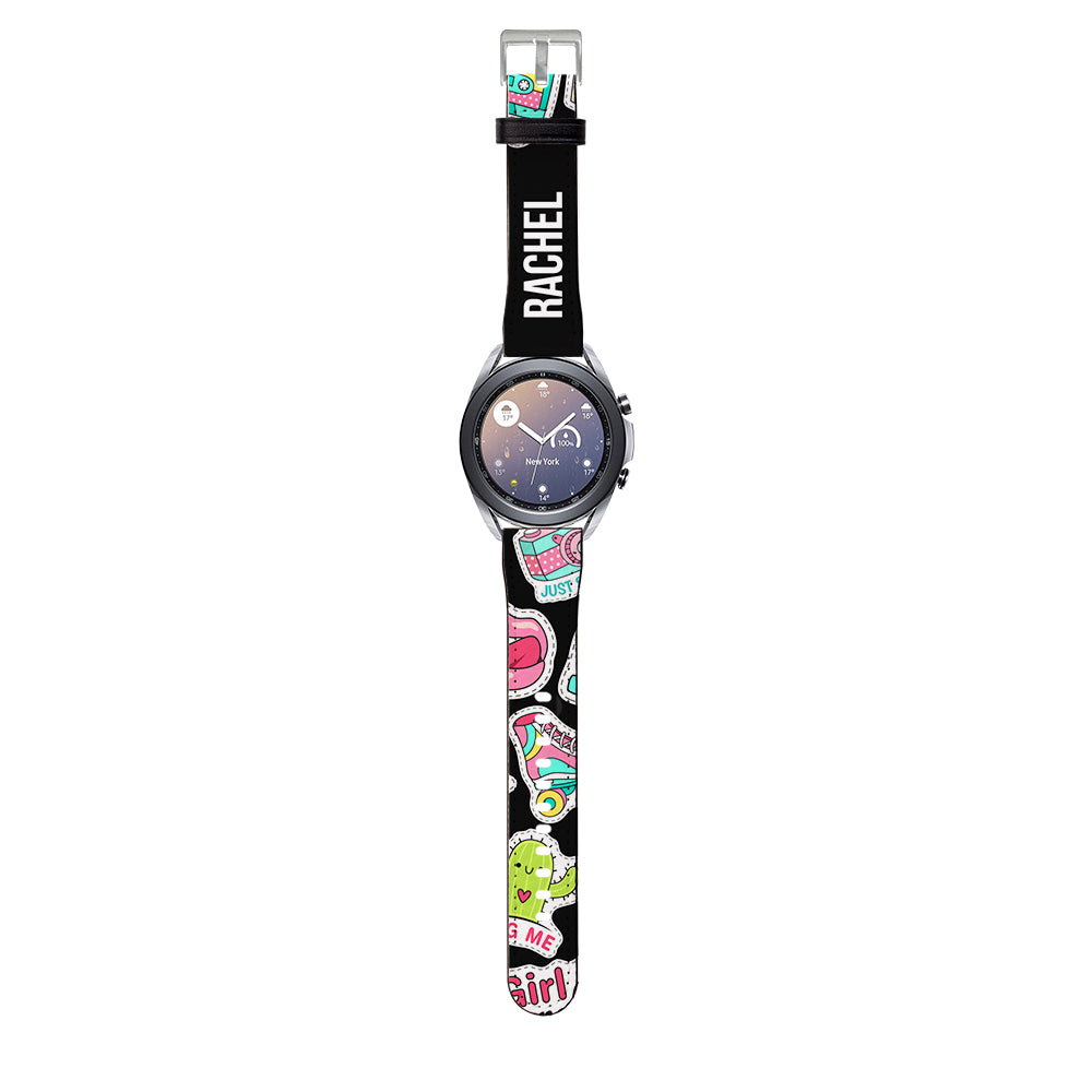 Personalised Sticker Name Samsung Galaxy Watch3 Strap