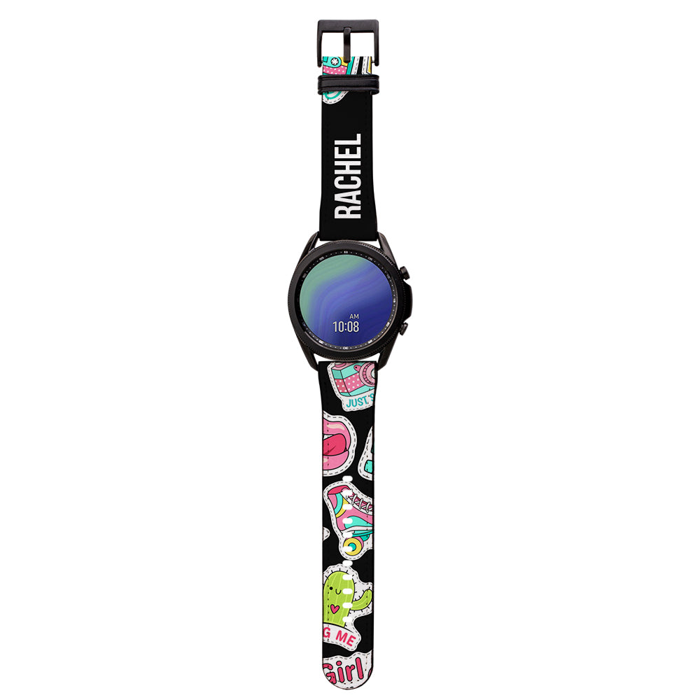 Personalised Sticker Name Samsung Galaxy Watch3 Strap