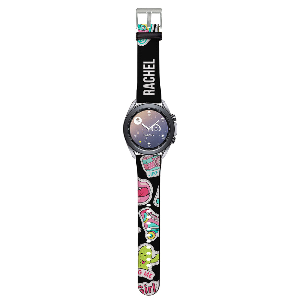 Personalised Sticker Name Samsung Galaxy Watch3 Strap