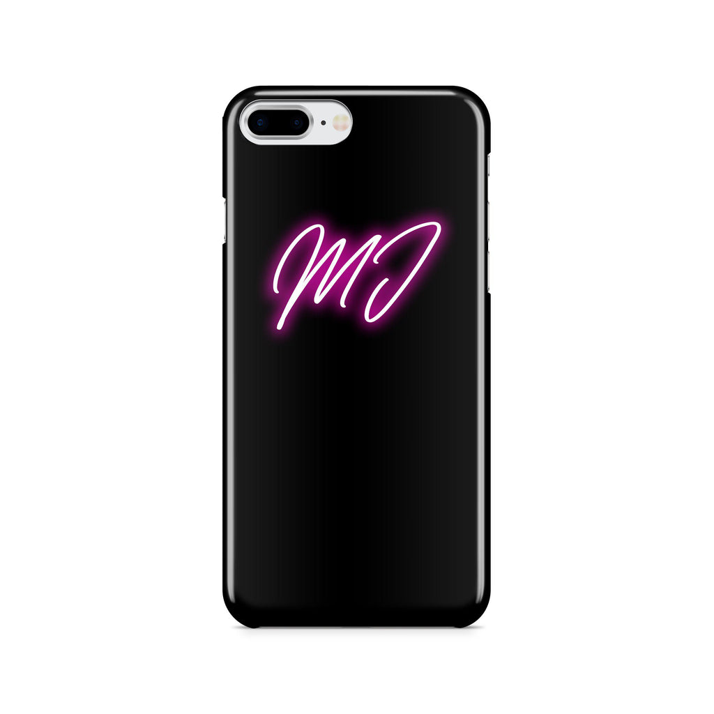 Personalised Neon Initials iPhone 7 Plus Case
