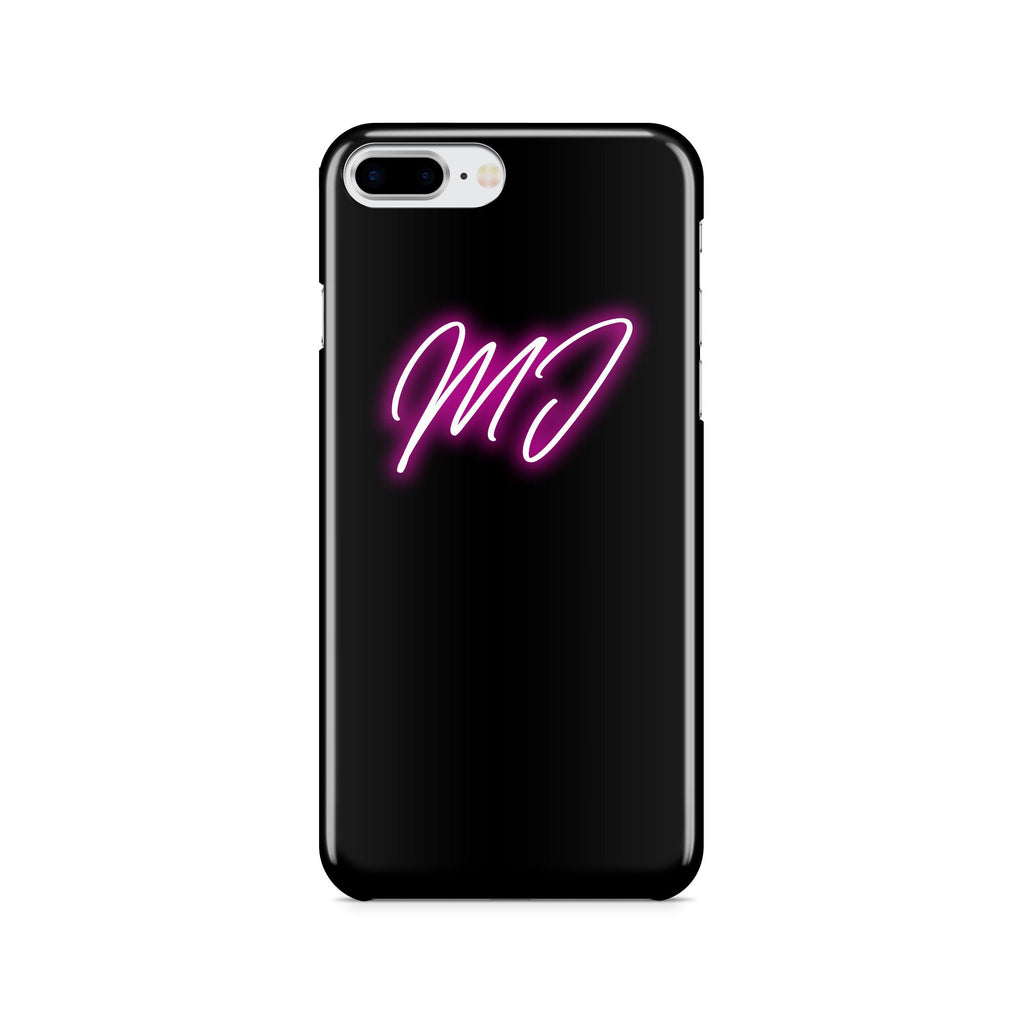 Personalised Neon Initials iPhone 8 Plus Case