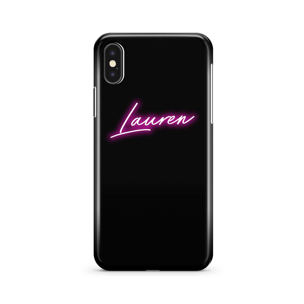 Personalised Neon Initials iPhone XS Max Case