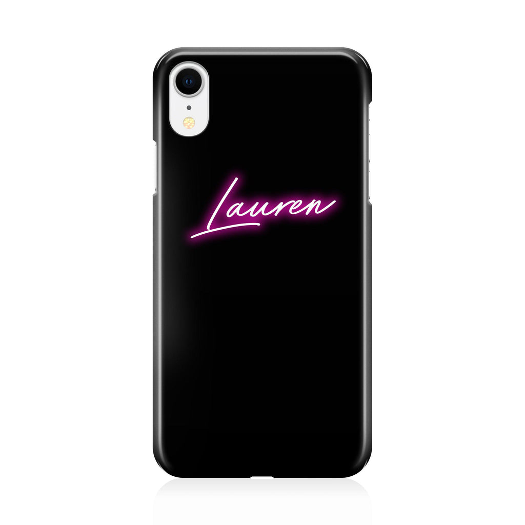 Personalised Neon Initials iPhone XR Case