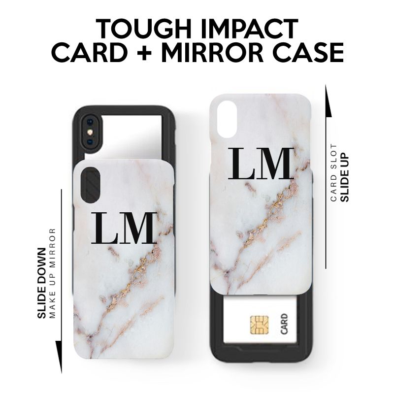 Personalised Gold Stained Marble Initials iPhone 11 Pro Case