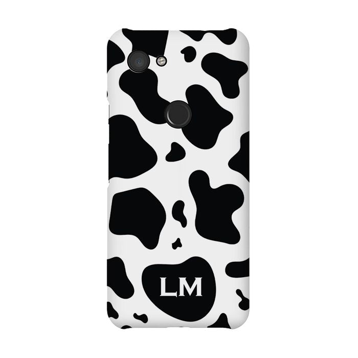 Personalised Cow Print Initials Google Pixel 3a Case