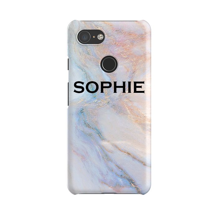 Personalised Moonshine Marble Name Google Pixel 3 Case