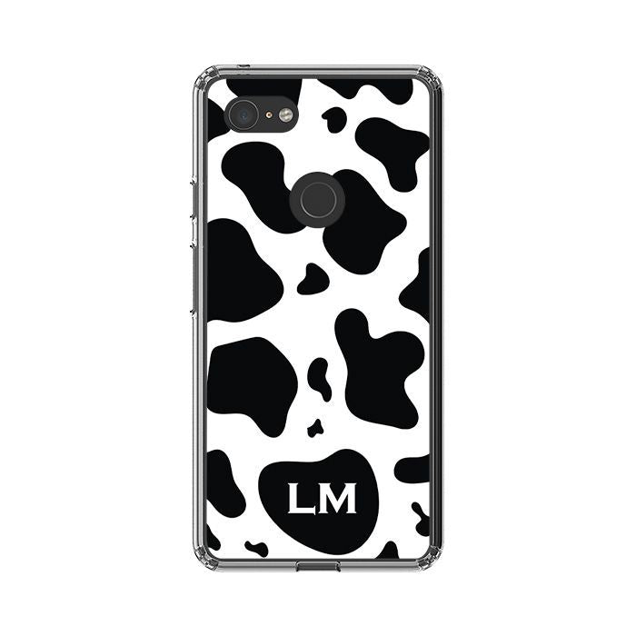 Personalised Cow Print Initials Google Pixel 3 XL Case