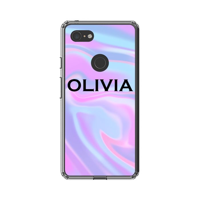 Personalised Luxe Blue Name Google Pixel 3 XL Case