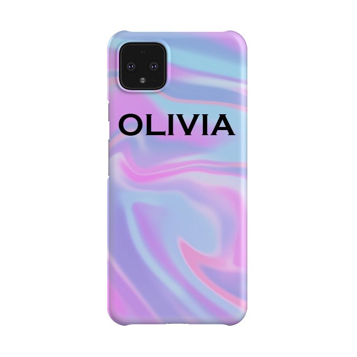 Personalised Luxe Blue Name Google Pixel 4XL Case