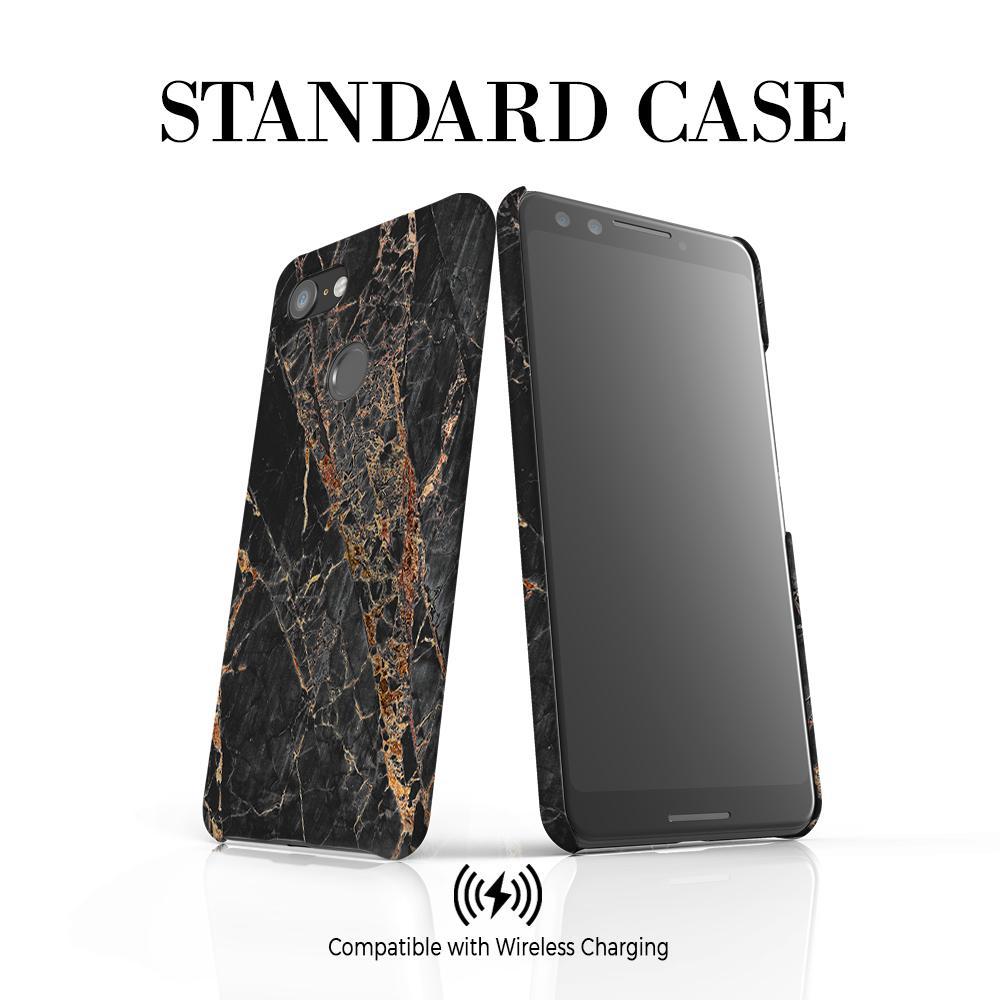 Personalised  Slate Marble Bronze Initial Google Pixel 3 Case
