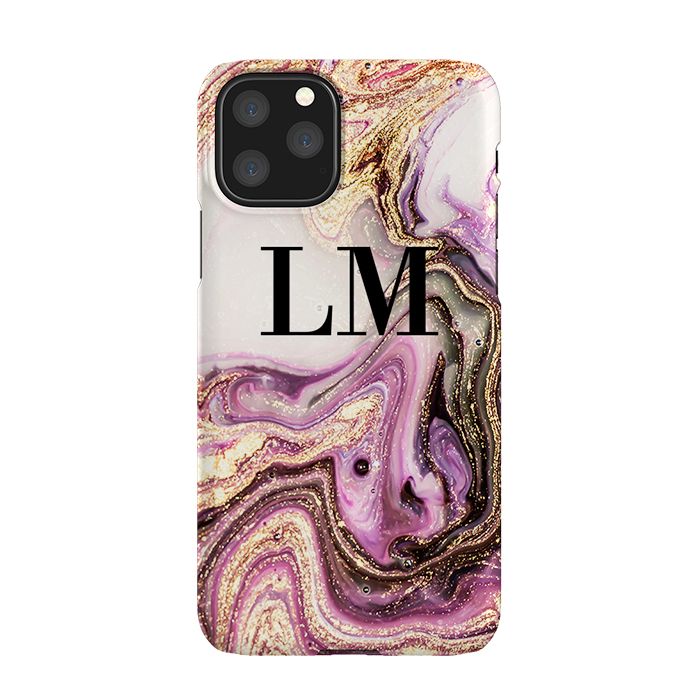 Personalised Gouache Marble initials iPhone 11 Pro Case