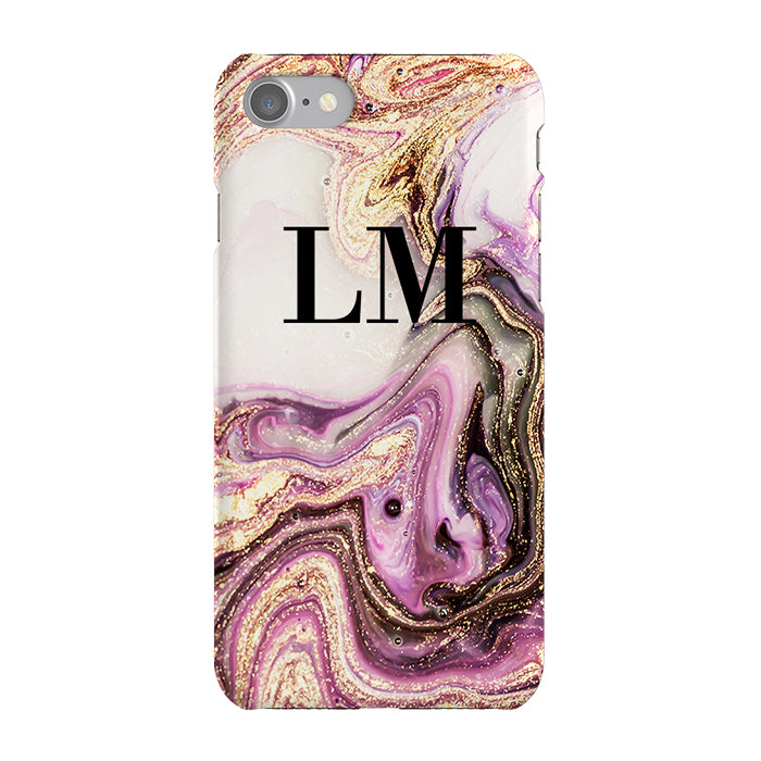 Personalised Gouache Marble initials iPhone 7 Case