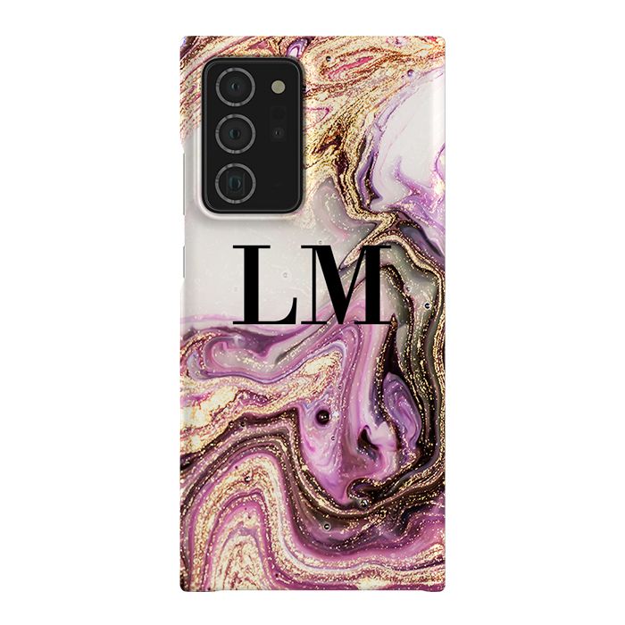 Personalised Gouache Marble initials Samsung Galaxy Note 20 Ultra Case