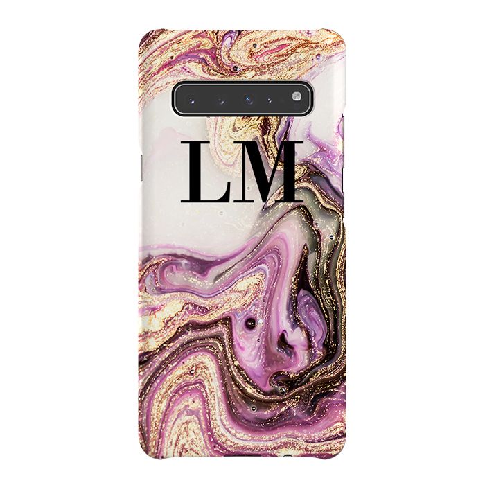 Personalised Gouache Marble initials Samsung Galaxy S10 5G Case