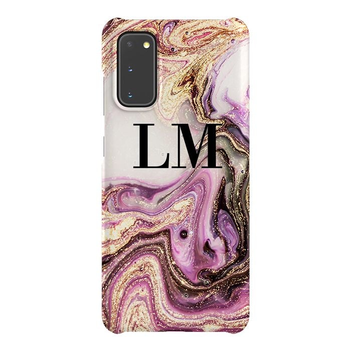 Personalised Gouache Marble initial Samsung Galaxy S20 Case