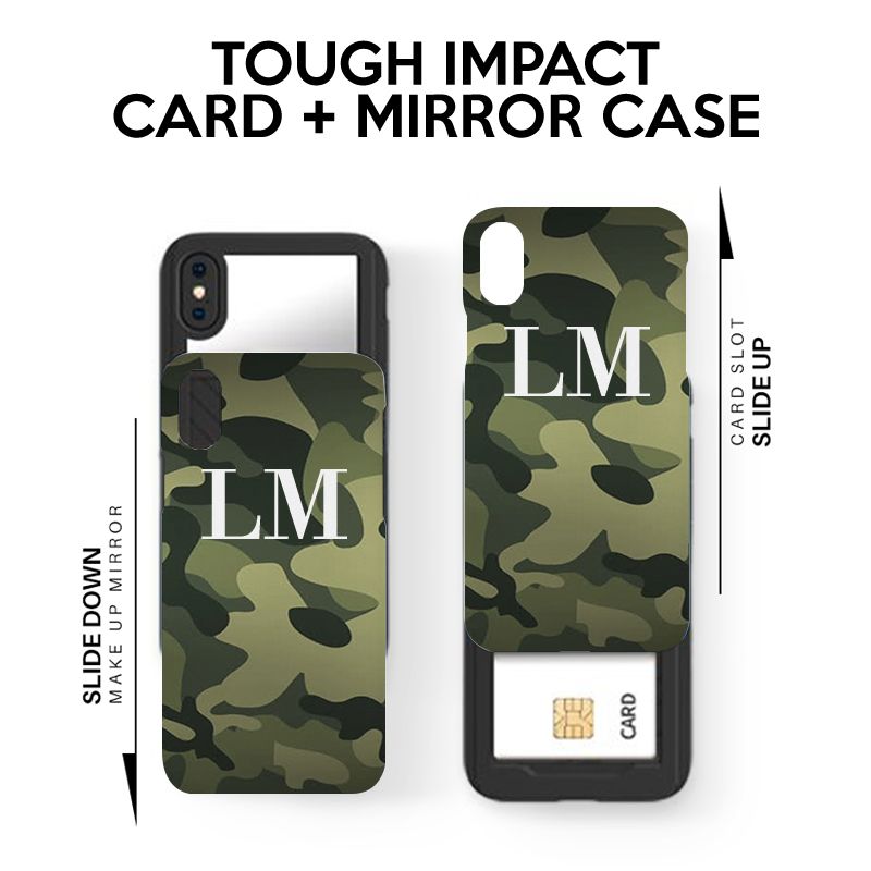 Personalised Green Camouflage Initials Samsung Galaxy S20 Ultra Case