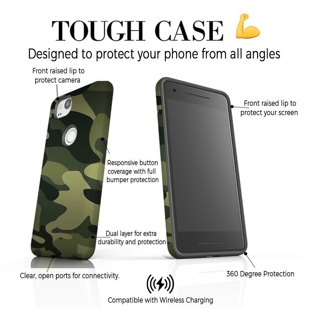 Personalised Green Camouflage Google Pixel 2 Case