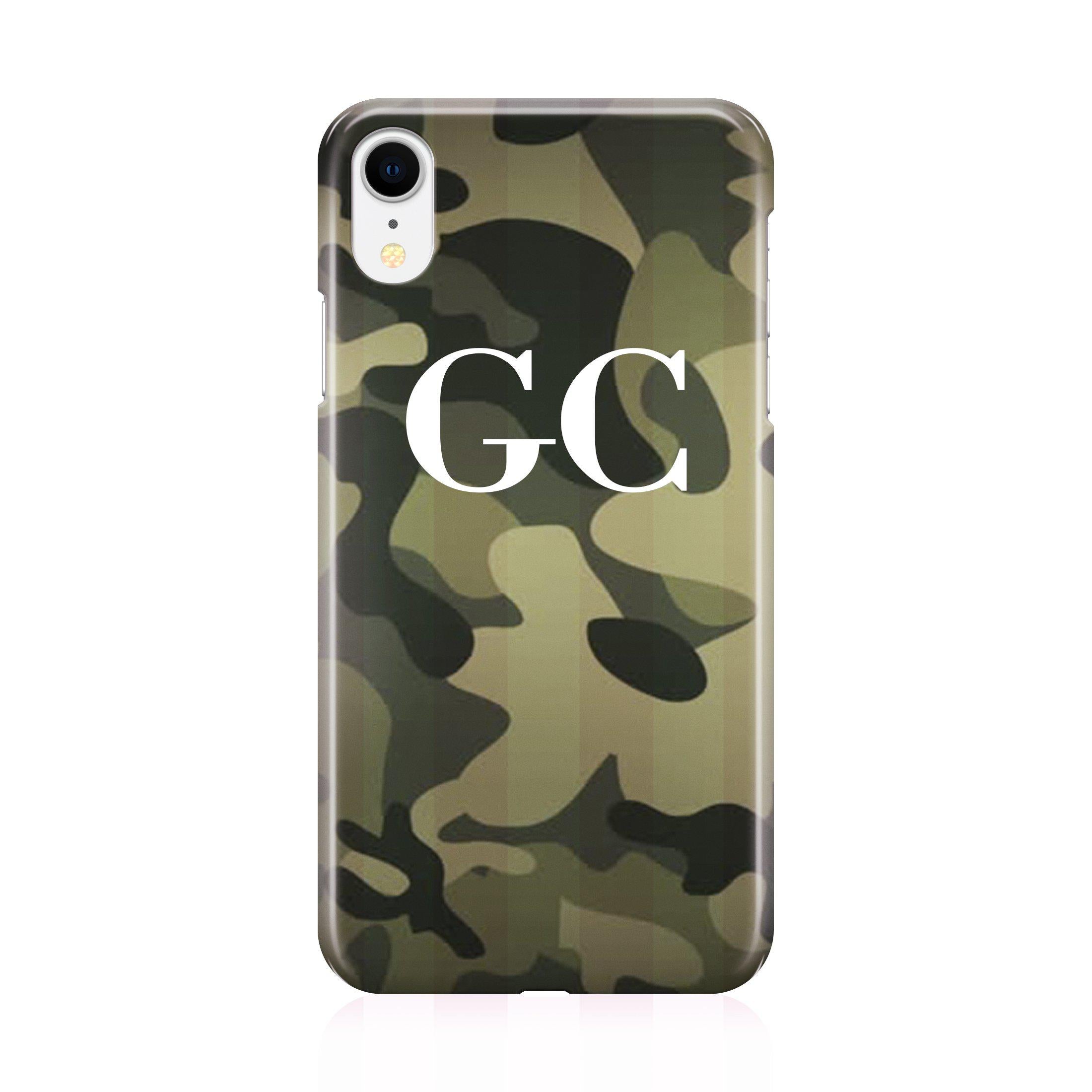 Personalised Camouflage Initials iPhone XR