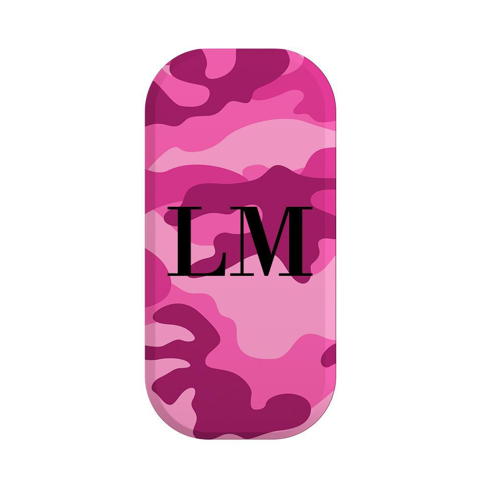 Personalised Hot Pink Camouflage Initials Clickit Phone grip