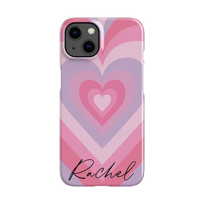 Personalised Heart Latte iPhone 14 Plus Case