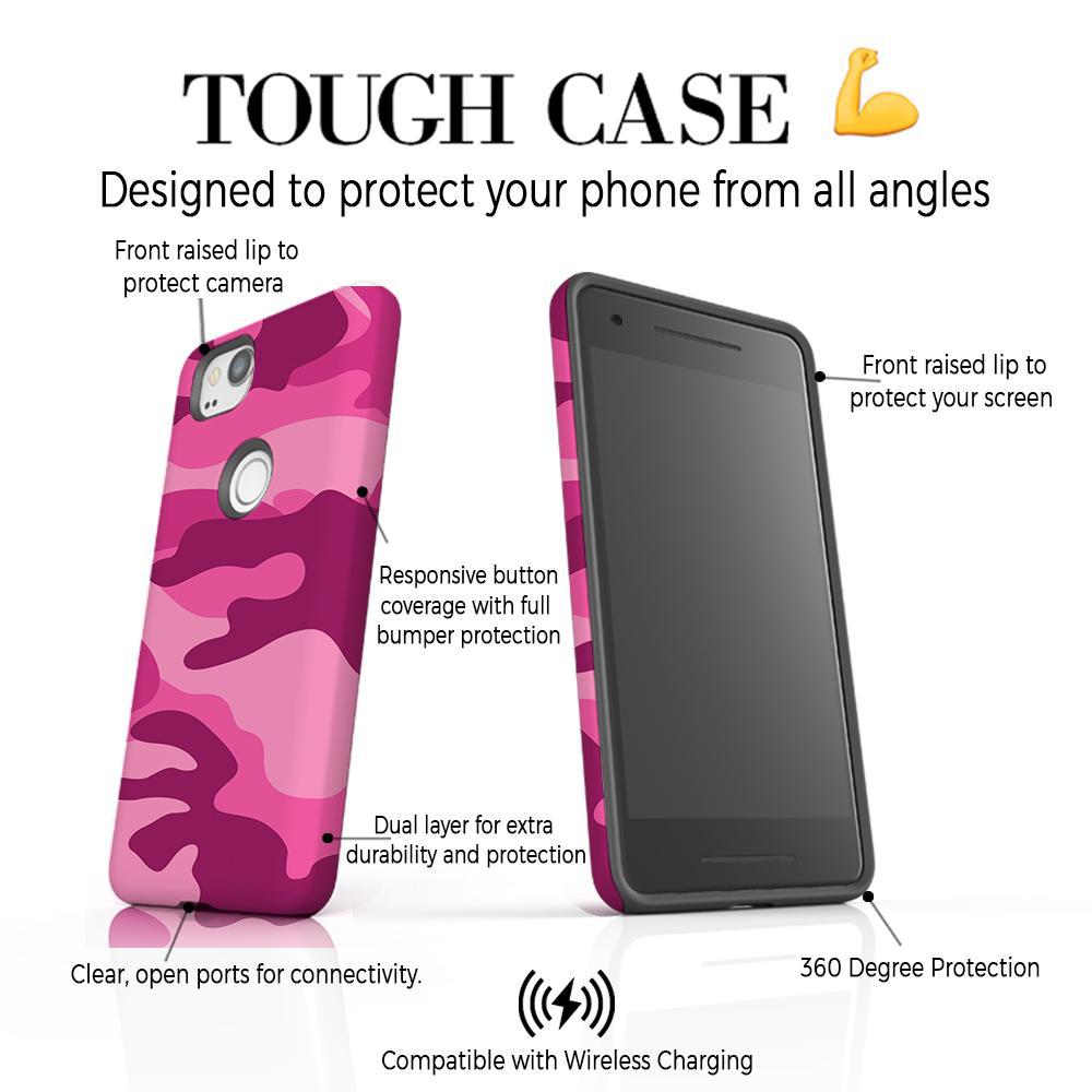 Personalised Hot Pink Camouflage Google Pixel 2 Case