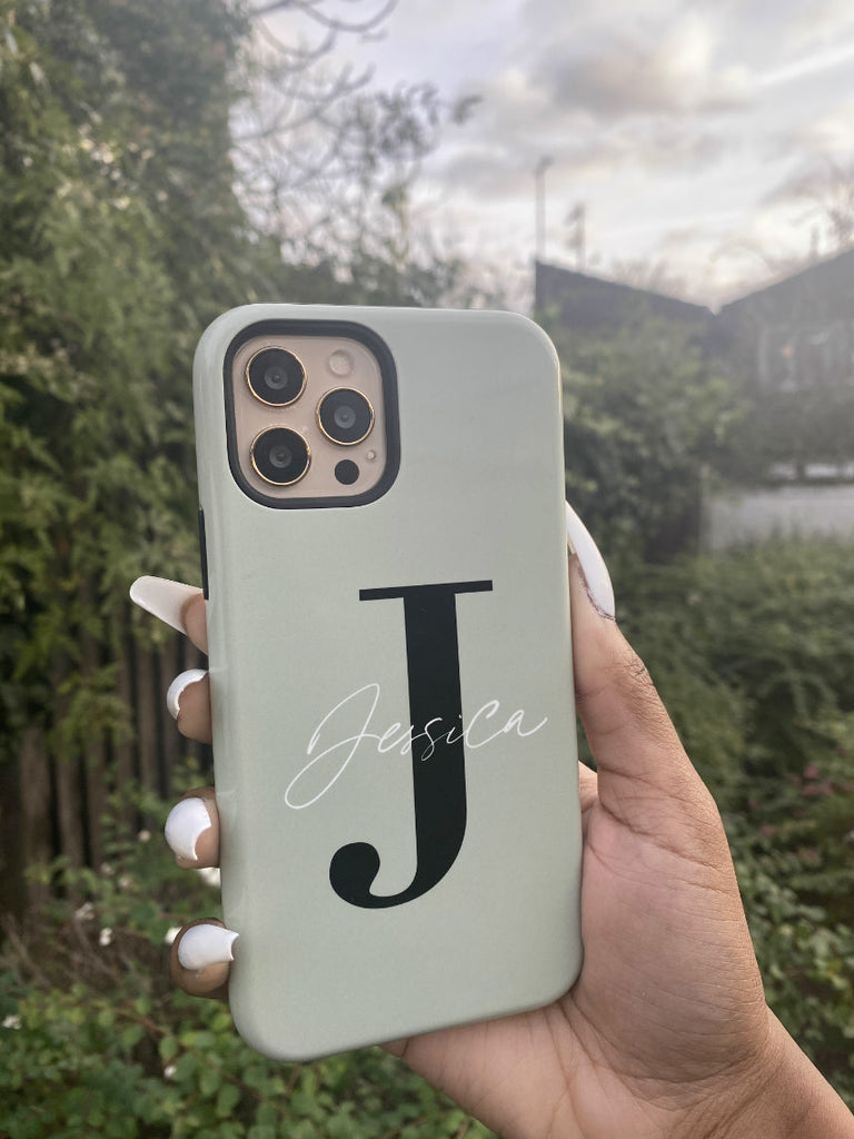 Personalised Sage Name Initial iPhone XS Case