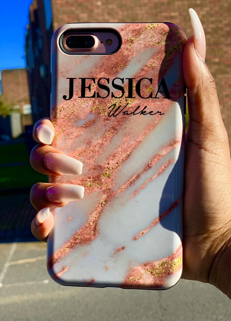 Personalised Aprilia Marble Name iPhone XR Case