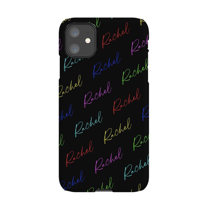 Personalised Multicolor Script Name iPhone 11 Case