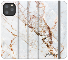 Personalised Cracked Marble Bronze Initial iPhone 12 Pro Max Case