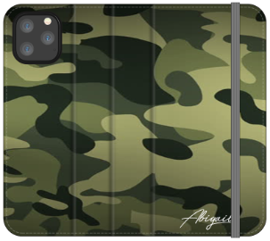 Personalised Green Camouflage Initials iPhone 11 Pro Case