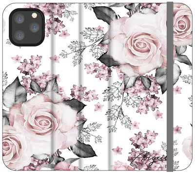 Personalised Pink Floral Rose Initials iPhone 12 Pro Max Case