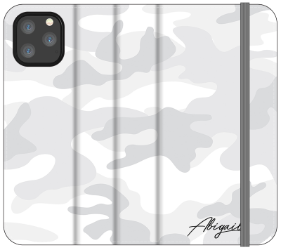 Personalised White Camouflage Initials iPhone 12 Pro Max Case