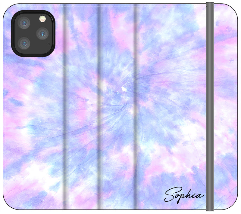 Personalised Blue Tie Dye Name iPhone 12 Pro Max Case