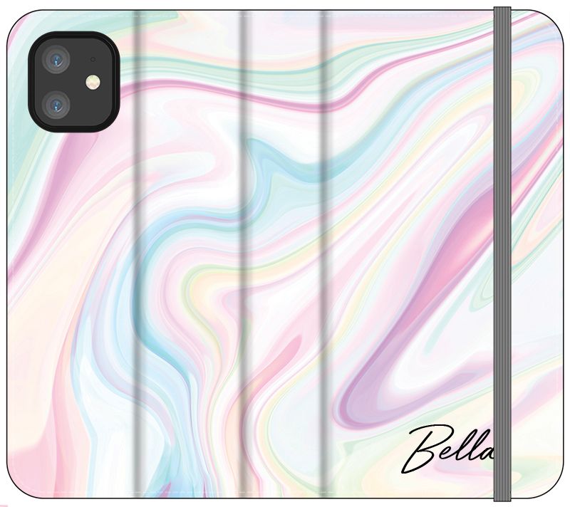 Personalised Pastel Swirl Name iPhone 12 Mini Case