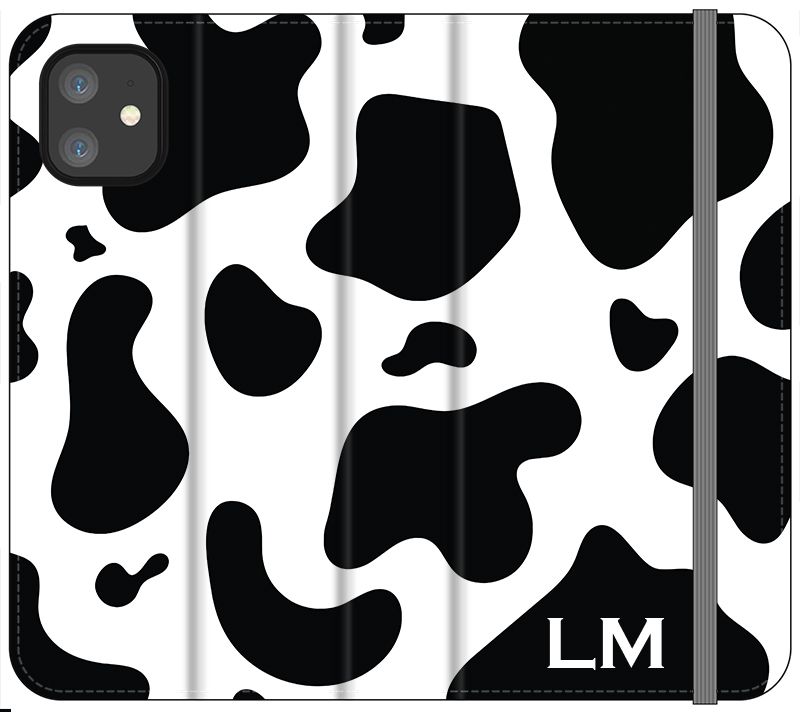 Personalised Cow Print Initials iPhone 12 Mini Case