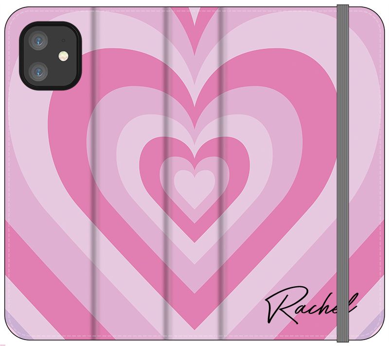 Personalised Pink Heart Latte iPhone 12 Mini Case