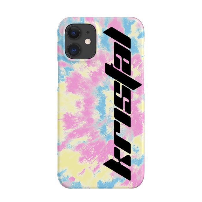 Personalised Multicolor Tie Dye Name iPhone 12 Case