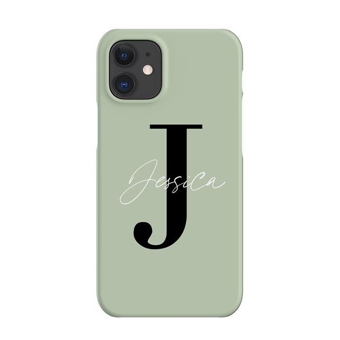 Personalised Sage Name Initial iPhone 12 Case