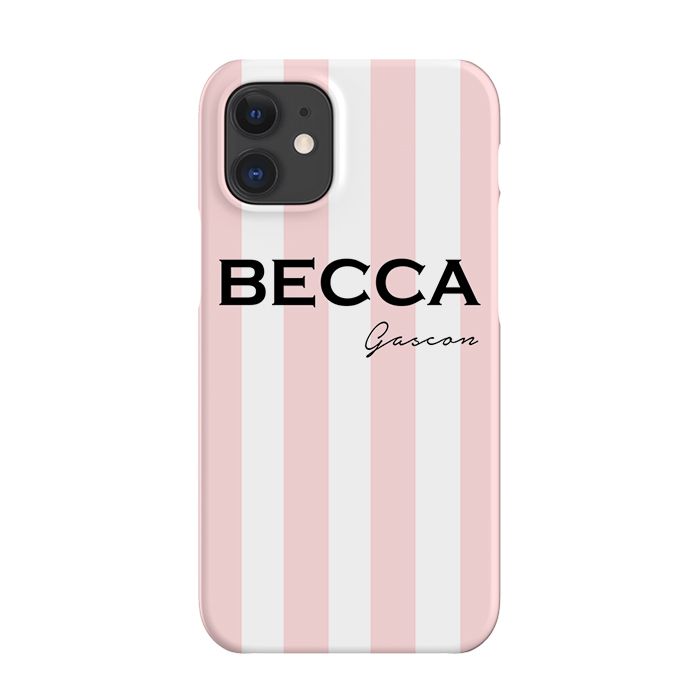 Personalised Bloom Stripe iPhone 12 Case