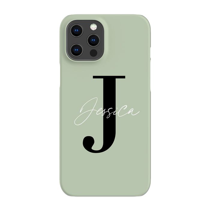 Personalised Sage Name Initial iPhone 12 Pro Max Case