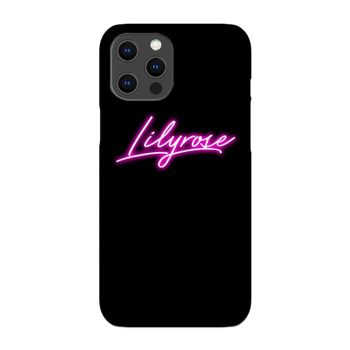 Personalised Black Marble Neon Phone Case