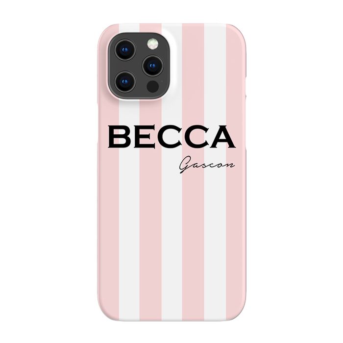 Personalised Bloom Stripe iPhone 14 Pro Case