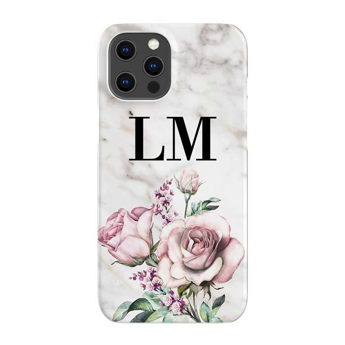 Personalised Floral x Marble Initials