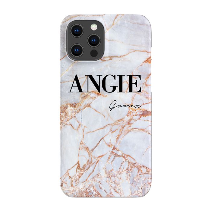 Personalised Fragment Marble Name iPhone 12 Pro Case