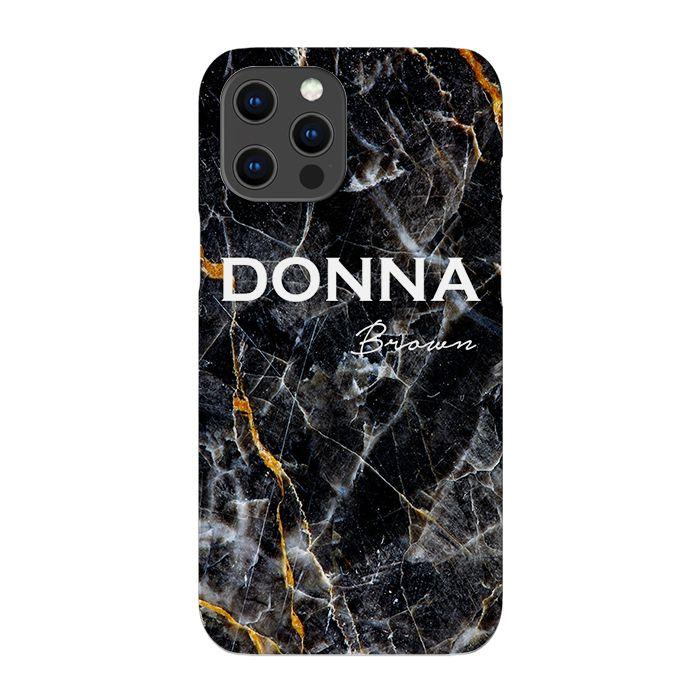Personalised Midnight Marble Name Phone Case